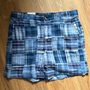 Brand-New Crown&Ivy men’s blue plaid shorts